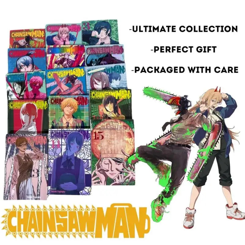 English Original Manga Chainsaw Man, Vol.1-17 Single Volume, Chainsaw Man Manga, Fujimoto Tree, Original Import, English Manga