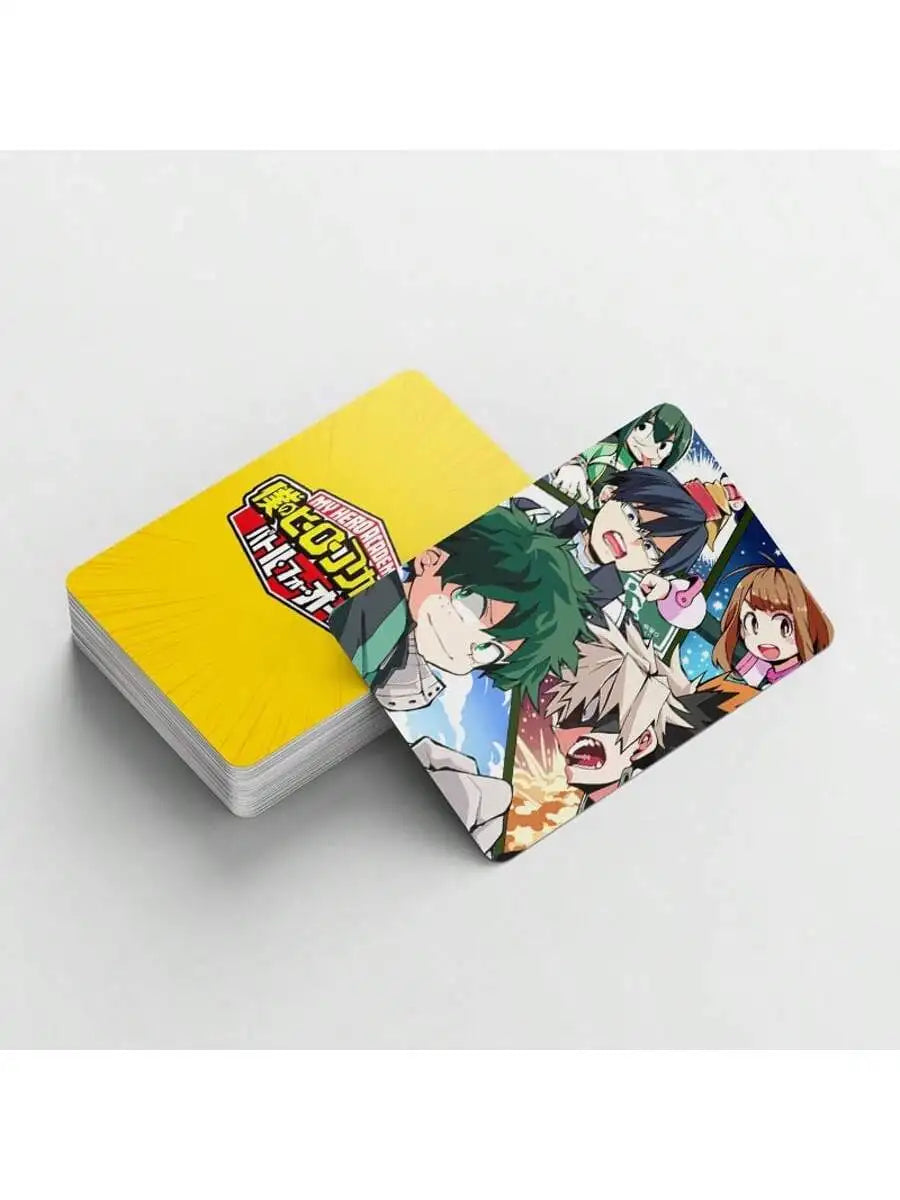 My Hero Academia 60pcs card 32pcs sticker Hero Academia Boxed HD Photo Card LOMO Card Anime Peripheral Card Gifts