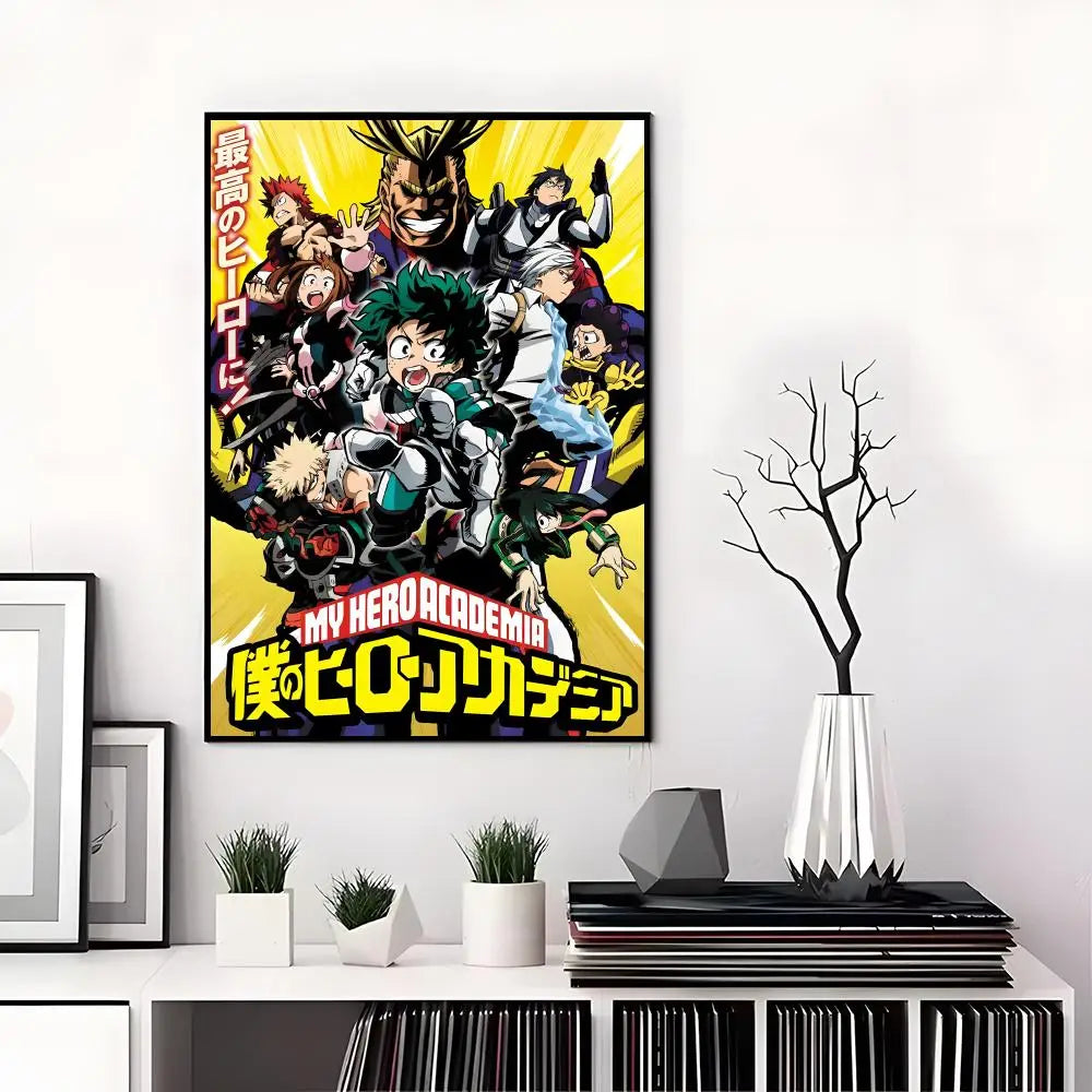 M-My Hero Academia Poster High-definition  poster stickers, suitable for bedroom, living room, home decoration