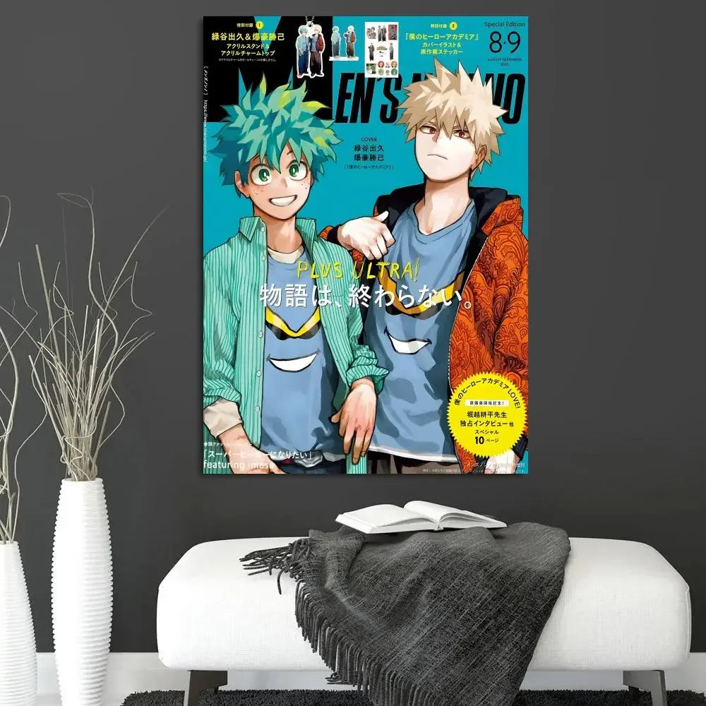 M-My Hero Academia Poster High-definition  poster stickers, suitable for bedroom, living room, home decoration