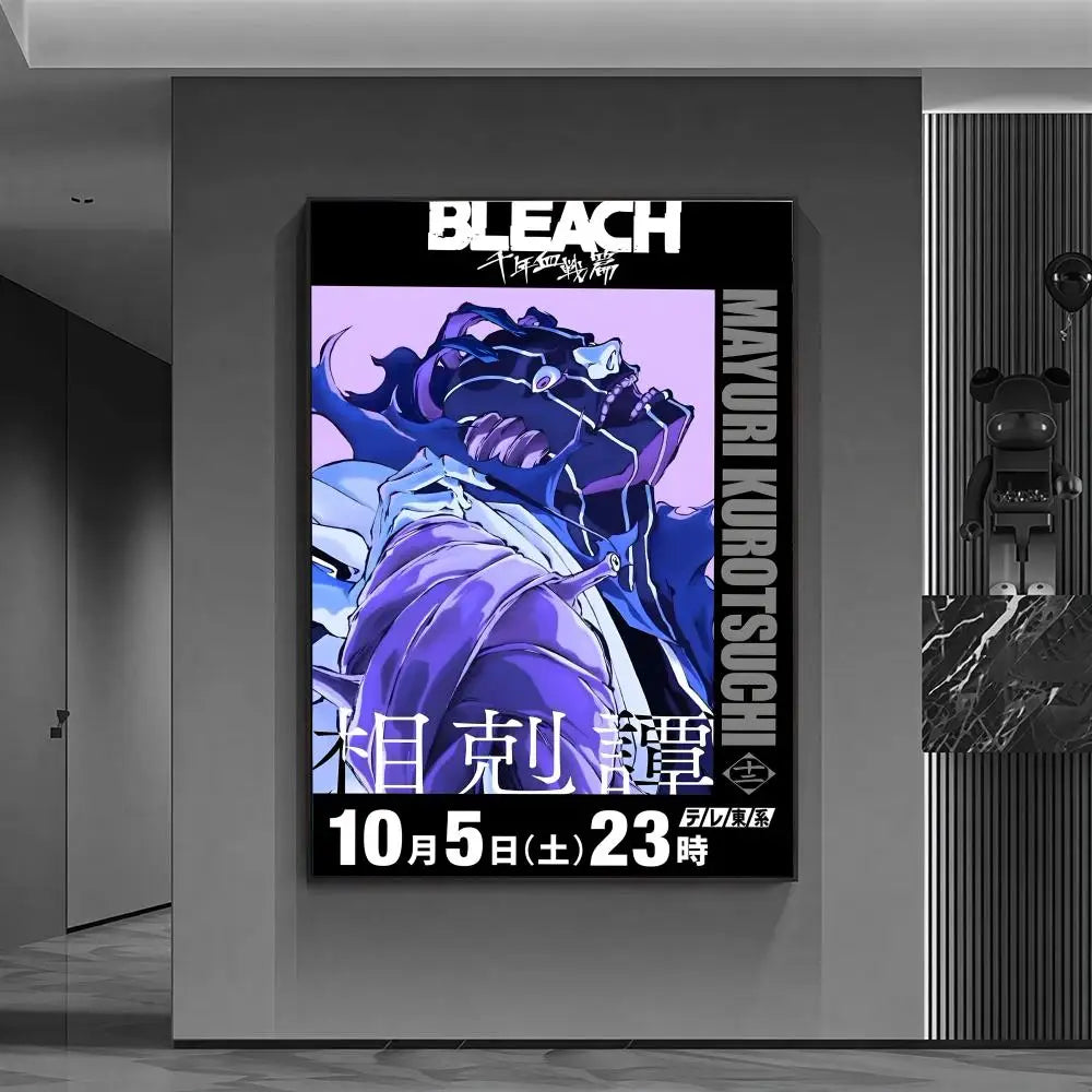 b-BLEACHs classic comics hot Poster Versatile HD Waterproof Wall Art Self-Adhesive Decor for Any Space Ideal Gift