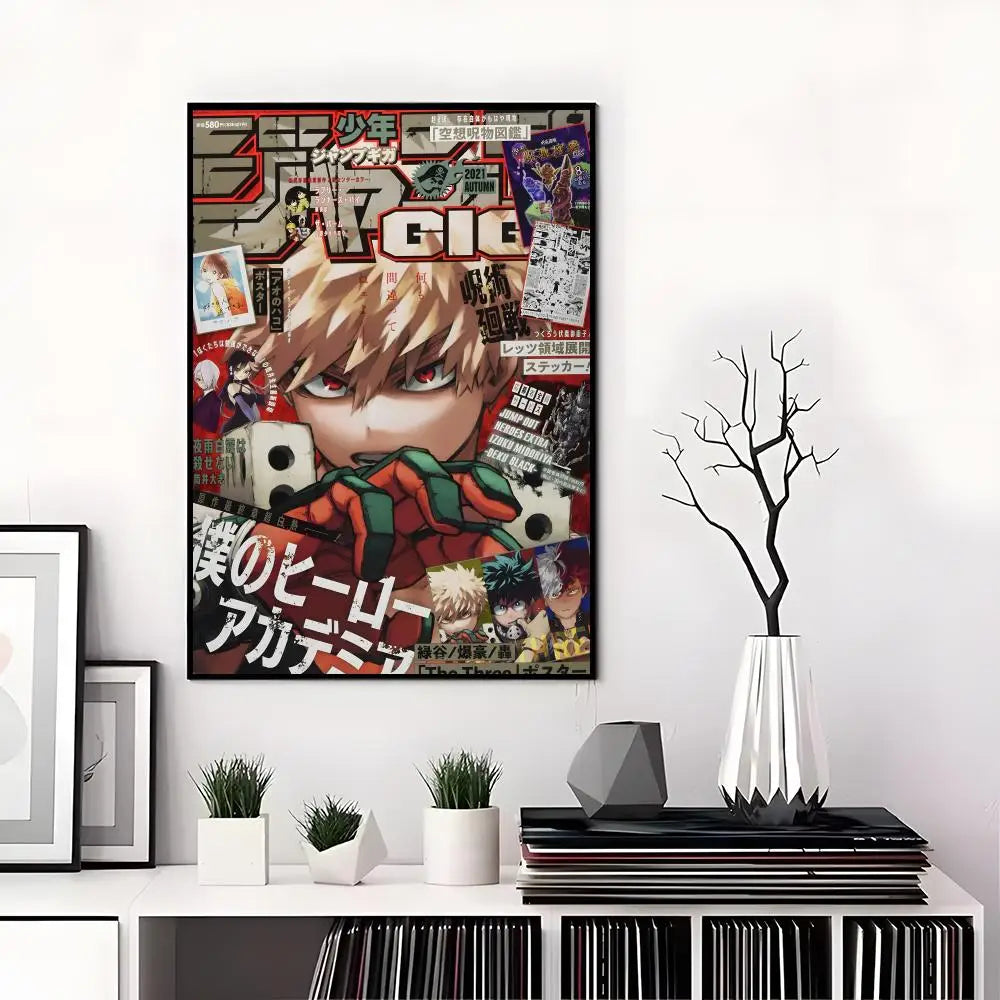 M-My Hero Academia Poster High-definition  poster stickers, suitable for bedroom, living room, home decoration