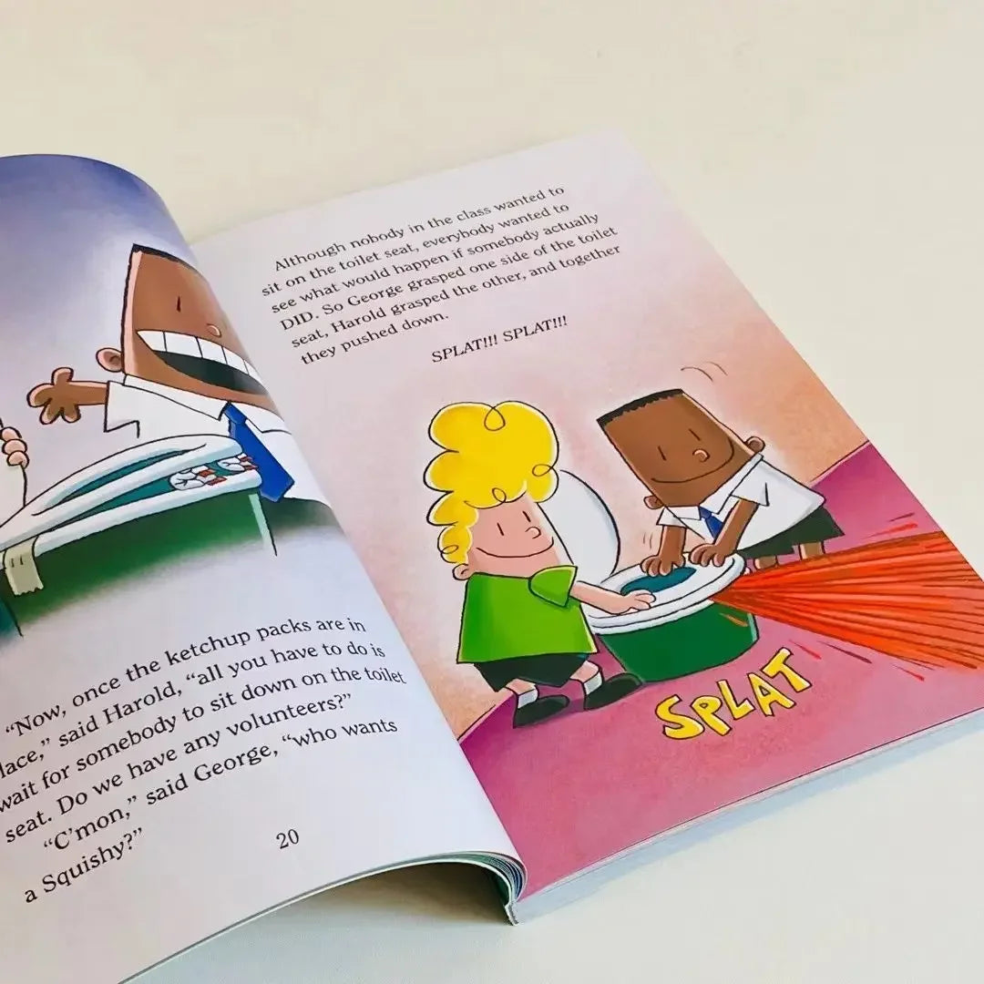 12 Volumes Captain Underpants Superman Reading Edition Color Paperback Children English Books for Kid Libreria
