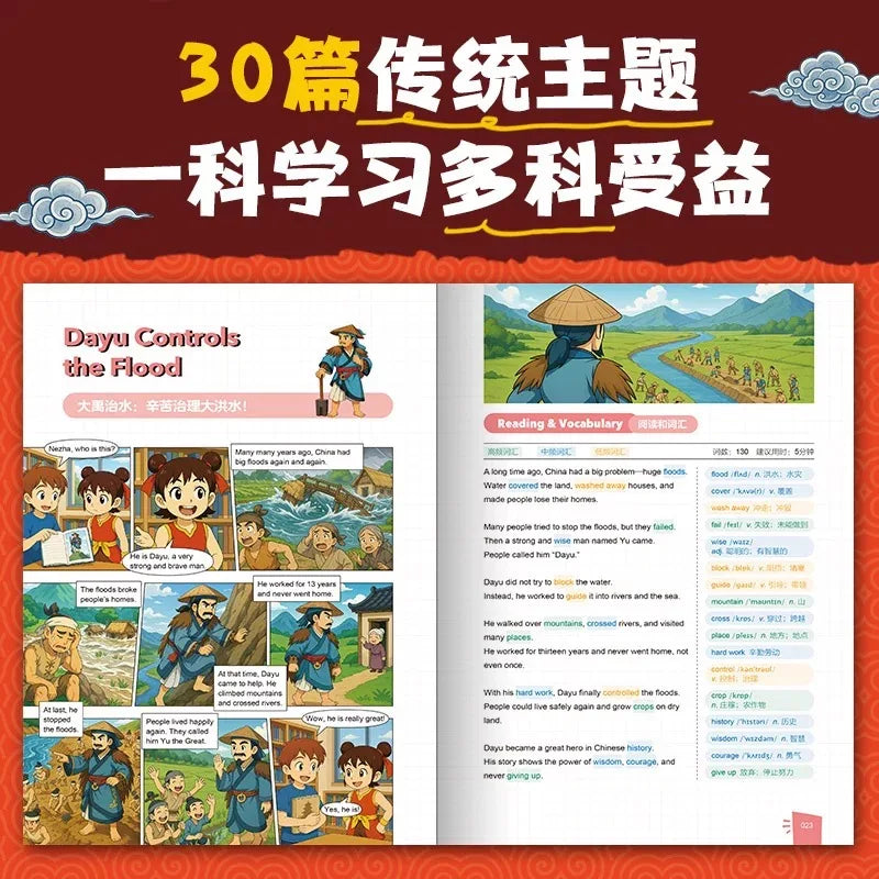 1 Book Comics Talk About Chinese Culture Geography Tradition English Reading Books for Students