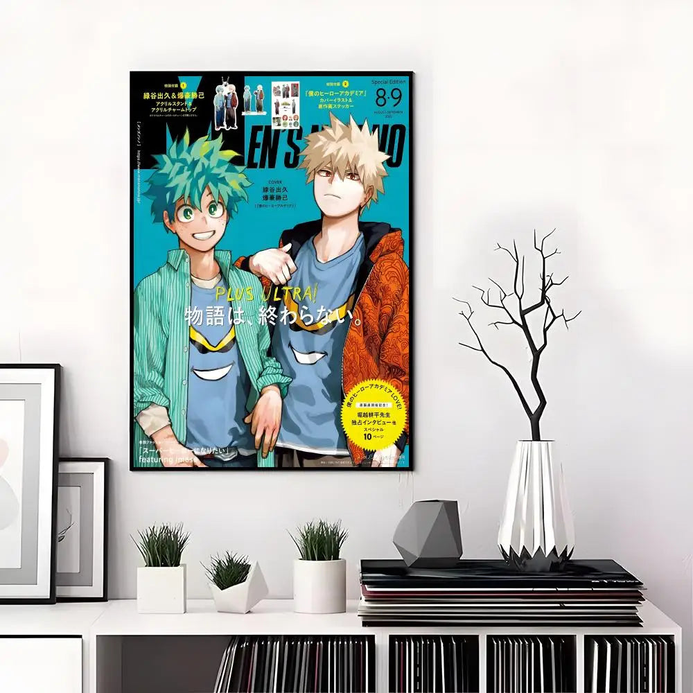 M-My Hero Academia Poster High-definition  poster stickers, suitable for bedroom, living room, home decoration
