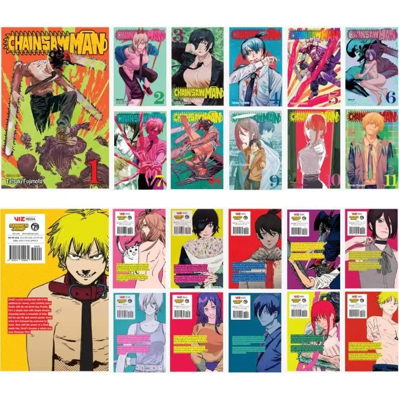 English Original Manga Chainsaw Man, Vol.1-17 Single Volume, Chainsaw Man Manga, Fujimoto Tree, Original Import, English Manga