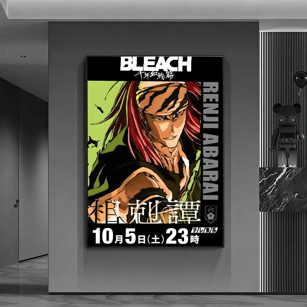 b-BLEACHs classic comics hot Poster Versatile HD Waterproof Wall Art Self-Adhesive Decor for Any Space Ideal Gift