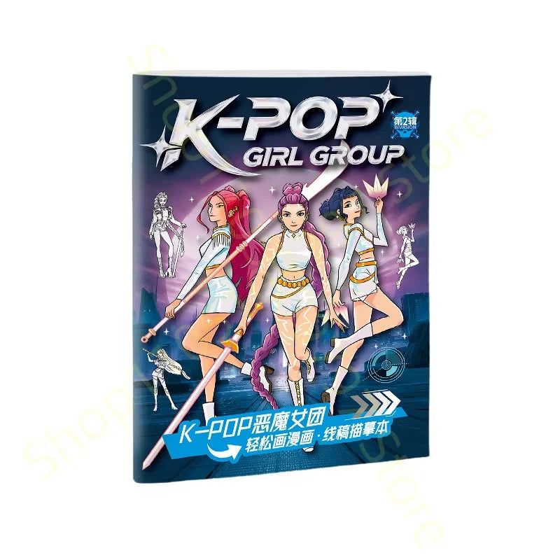 2026 New Coloring Books Anime Cartoon Line Drawing Childrens Sketch Picture Book Kids Birthday Gift Christmas Gift