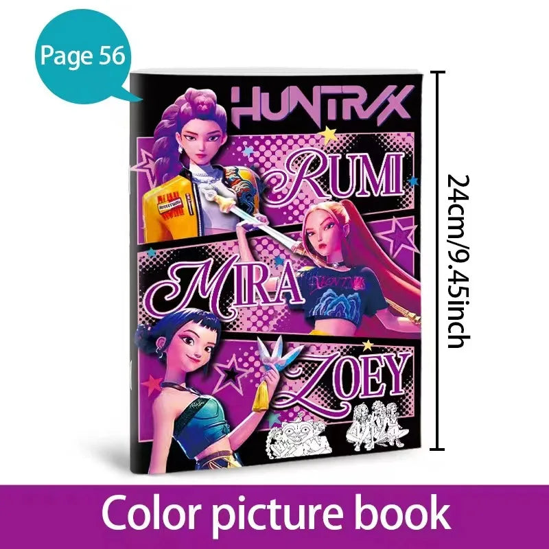 2026 New Coloring Books Anime Cartoon Line Drawing Childrens Sketch Picture Book Kids Birthday Gift Christmas Gift