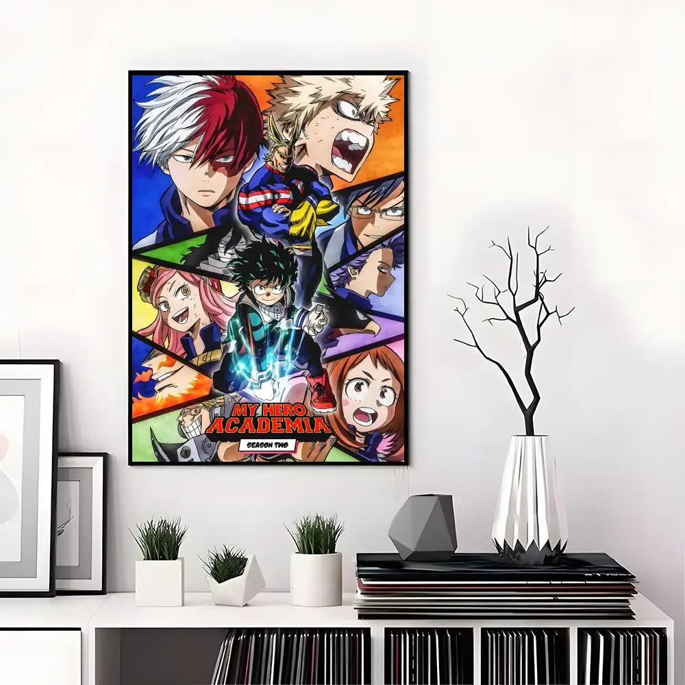 M-My Hero Academia Poster High-definition  poster stickers, suitable for bedroom, living room, home decoration